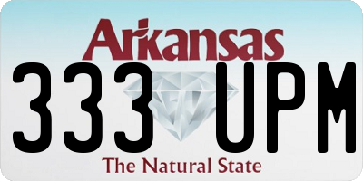 AR license plate 333UPM