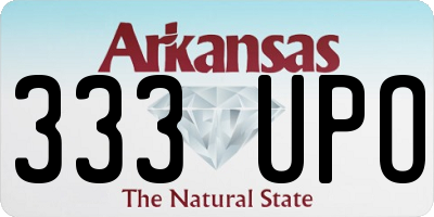 AR license plate 333UPO