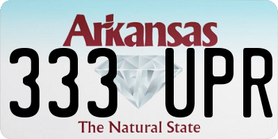 AR license plate 333UPR