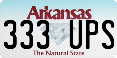 AR license plate 333UPS