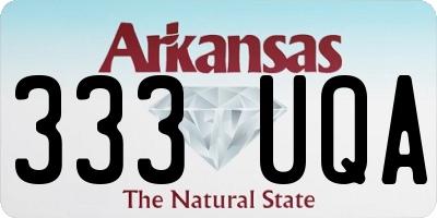 AR license plate 333UQA