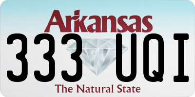 AR license plate 333UQI