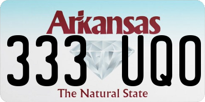 AR license plate 333UQO