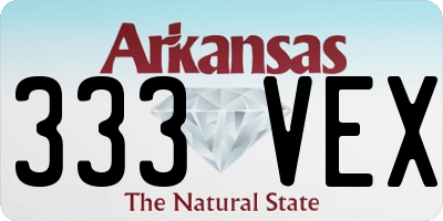 AR license plate 333VEX
