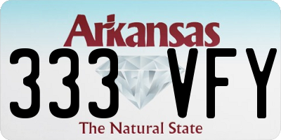 AR license plate 333VFY