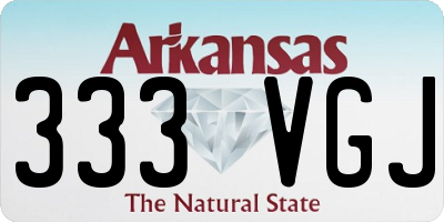AR license plate 333VGJ