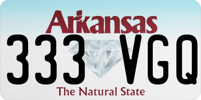 AR license plate 333VGQ