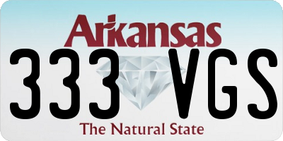 AR license plate 333VGS