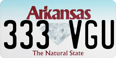 AR license plate 333VGU