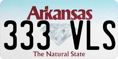 AR license plate 333VLS