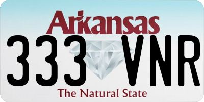AR license plate 333VNR