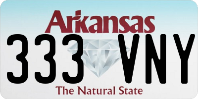 AR license plate 333VNY