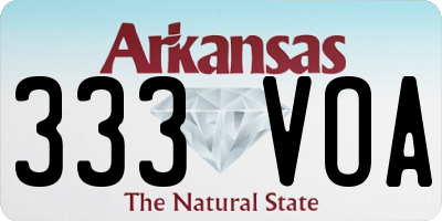 AR license plate 333VOA