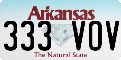 AR license plate 333VOV