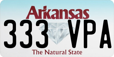 AR license plate 333VPA