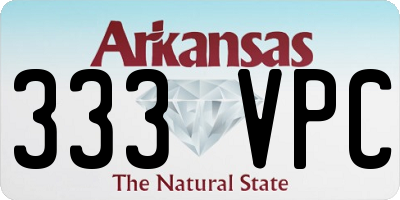 AR license plate 333VPC