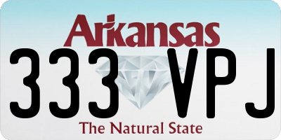 AR license plate 333VPJ