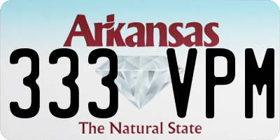 AR license plate 333VPM