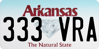 AR license plate 333VRA