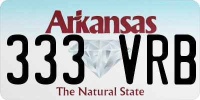 AR license plate 333VRB