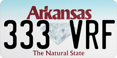 AR license plate 333VRF