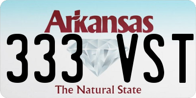 AR license plate 333VST