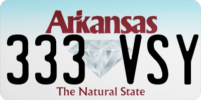 AR license plate 333VSY