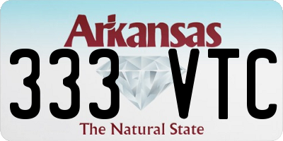 AR license plate 333VTC