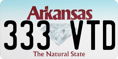 AR license plate 333VTD