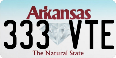 AR license plate 333VTE