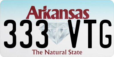 AR license plate 333VTG