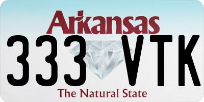 AR license plate 333VTK