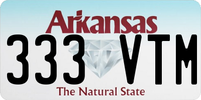AR license plate 333VTM