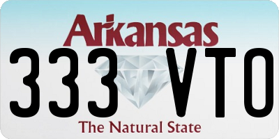 AR license plate 333VTO