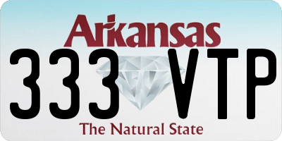 AR license plate 333VTP