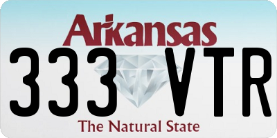 AR license plate 333VTR