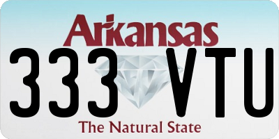 AR license plate 333VTU