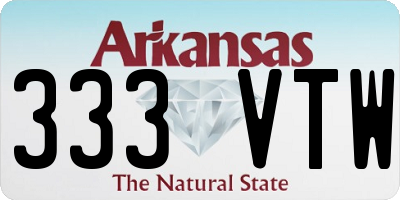 AR license plate 333VTW