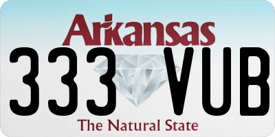 AR license plate 333VUB