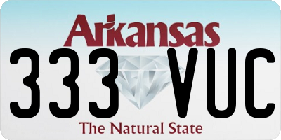 AR license plate 333VUC