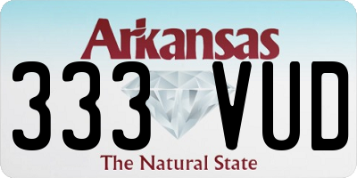 AR license plate 333VUD