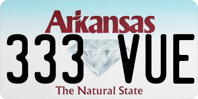 AR license plate 333VUE