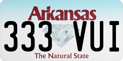 AR license plate 333VUI