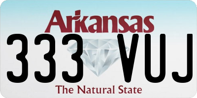 AR license plate 333VUJ