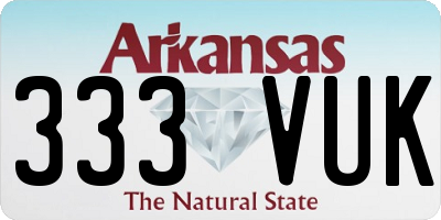 AR license plate 333VUK