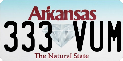 AR license plate 333VUM