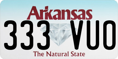 AR license plate 333VUO