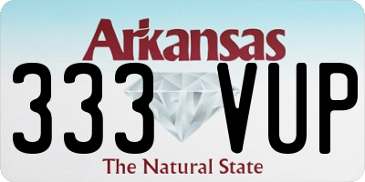 AR license plate 333VUP