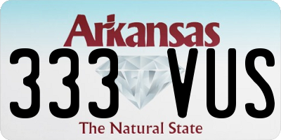 AR license plate 333VUS