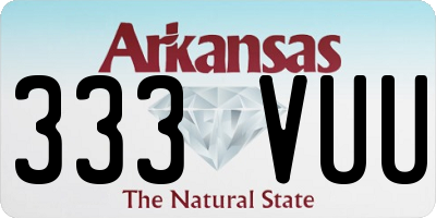 AR license plate 333VUU